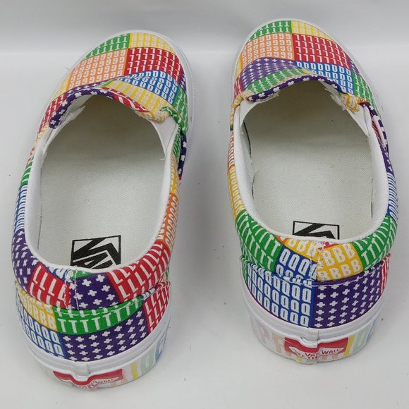 Vans LGBTQ Pride Slip-On Low Cut Sneakers Mens 6.5 Womens 8.0 CLEAN - Picture 6 of 9